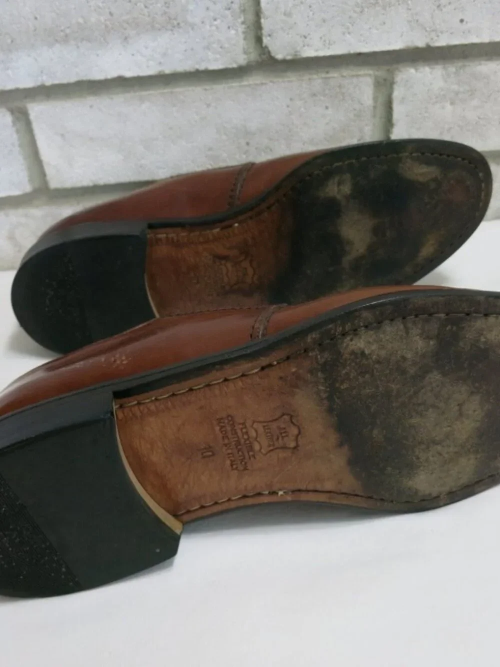 Vito Rufolo Split Toe Oil Tanned Leather Dress Oxfords Men's Footwear Shoes 10 M